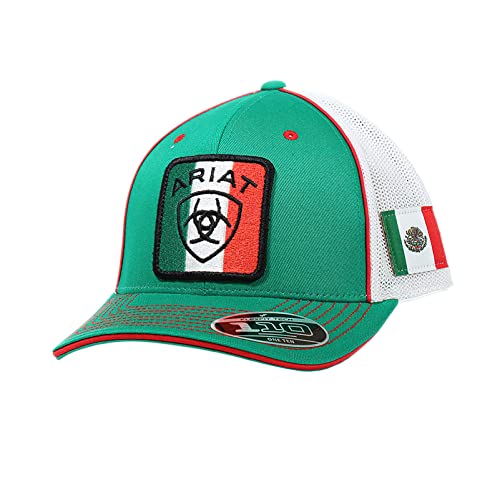 ARIAT Men's Flexfit 110 Mexico Flag Snapback, Green