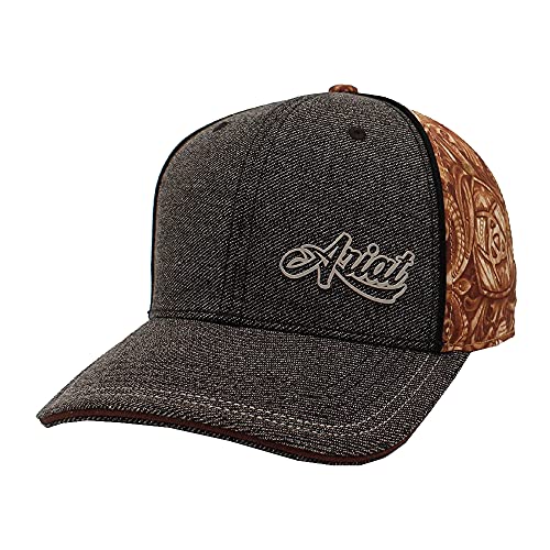 ARIAT Men's Adjustable Snap Back Brown Floral Hat