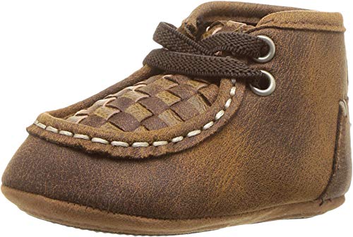 M&F Western Carson Boy's Infant/Toddler Baby Bucker Casual Shoes First Walker, Brown, 0