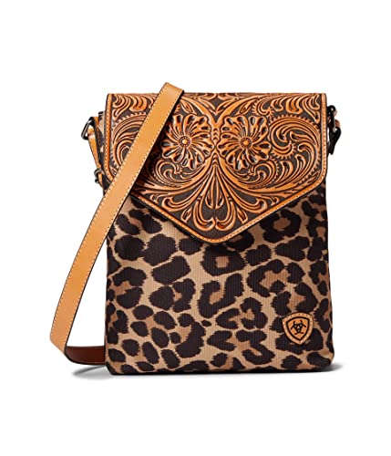 Ariat Leopard Crossbody Tan One Size