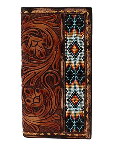 M&F Western 3-D Rodeo with Wallet Embossed Bead Inlay Tan One Size