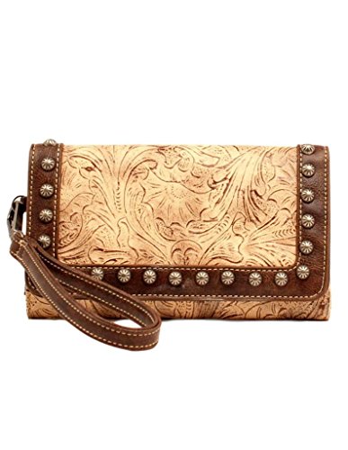 Blazin Roxx Women's Embossed Studded Clutch Wallet - N7511241