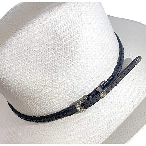 M&F Western 201601 0.375 in. LCD Smooth Tabs Hats Bands44; Black