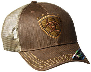 ARIAT Men's Oilskin Mesh Hat, Brown, One Size