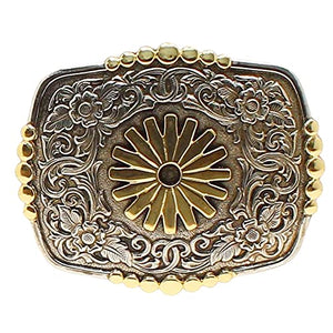 3 3/4 in X 3 1/4 in Crumrine Western Mens Belt Buckle Spur Rowel