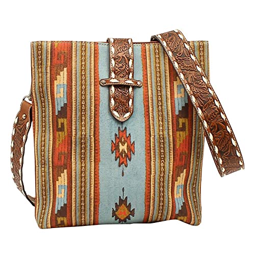 M F Western Products Womens Large Southwest Concealed Carry Crossbody Bag Multi
