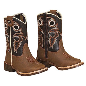 M&F Western Trace Toddler Boots, Brown, Size 4