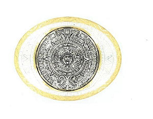 Crumrine Men's Aztec Calendar Buckle Silver One Size