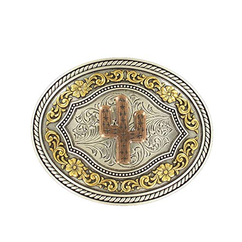 M&F Western Products Nocona Belt Buckle with Copper Cactus Multi