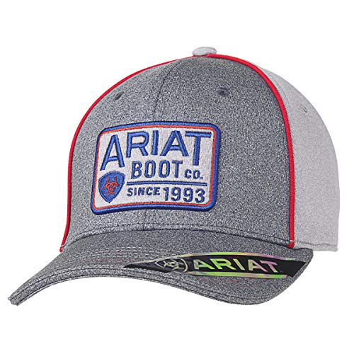 ARIAT Men's Heather Patch Logo Adjustable Snapback Hat Grey