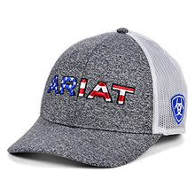 Load image into Gallery viewer, ARIAT Script Cap Heather/Red/White/Blue One Size
