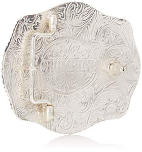 Nocona Men's Crumrine Painted Steer Scaloped Buckle