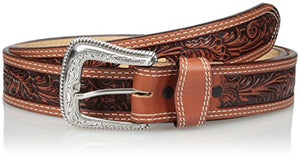 Nocona Belt Co. Men's Tan Mexican Floral Embose