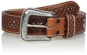 Nocona Belt Co. Men's Juniors Brown Mexican Tooled Basket