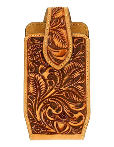 Nocona Unisex Floral Embossed Phone Case Tan One Size
