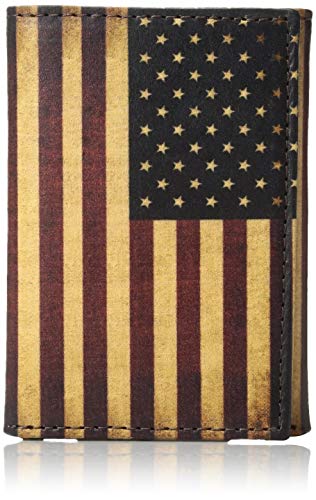 Nocona Belt Co. Unisex-Adult's Nocona Vintage Flag Trifold Wallet, Multi/Color