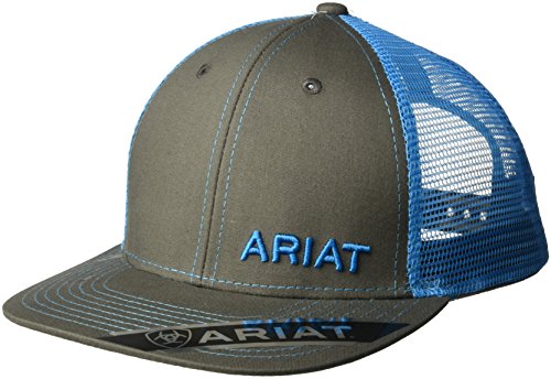 ARIAT Men's Mesh Snap Back Hat, Blue, One Size