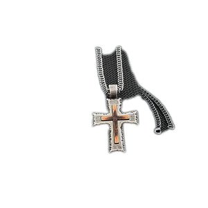 Twister Men's 22" Cross Necklace