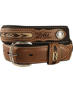 M&F Western Boys' Nocona Fabric Insert Belt (Little Big Kids), Black, 20