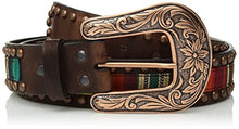 Load image into Gallery viewer, Ariat Women&#39;s Serape Center Copper Nail Edge Belt, Multi/Color, Extra Large
