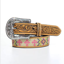 Load image into Gallery viewer, Angel Ranch Girls Tooled Floral Embossed Belt
