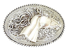 Load image into Gallery viewer, Nocona Women&#39;s 3D Horse Head Buckle Silver One Size
