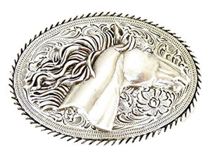 Nocona Women's 3D Horse Head Buckle Silver One Size