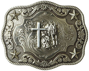 Nocona Men's Small Prayer Scalop Oval Buckle