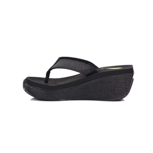 Volatile Women's Bahama Wedge Sandal,Black,6 B US | 616809818045