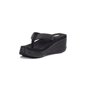 Volatile Women's Bahama Wedge Sandal,Black,6 B US | 616809818045