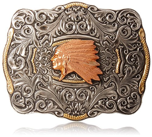 Nocona Men's Crumrine Scaloped Multi Head Dress Buckle