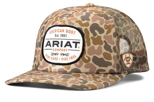 ARIAT Mens Duck Camo Patch Cap