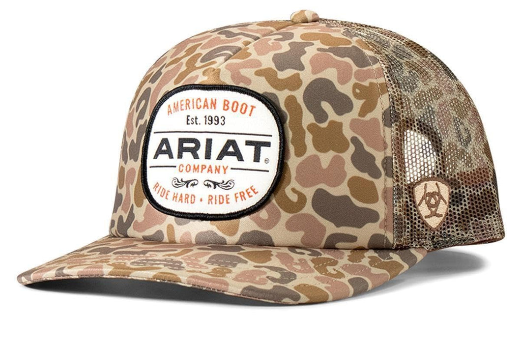 ARIAT Mens Duck Camo Patch Cap