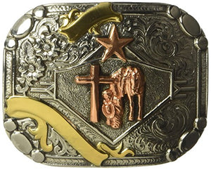 Nocona Men's Crumrine Rounded Square Prayer Buckle