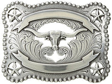 Load image into Gallery viewer, Nocona Men&#39;s Cut Out Steer Star Corners Buckle
