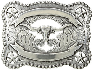 Nocona Men's Cut Out Steer Star Corners Buckle