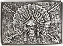 Load image into Gallery viewer, Ariat Men&#39;s Rectangle Chief Skull Buckle
