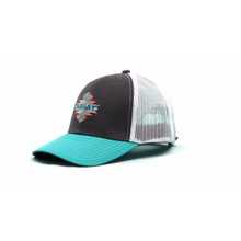 Load image into Gallery viewer, ARIAT Kid&#39;s Aztec Logo Snapback Cap Gray Size One Size | 701340602939
