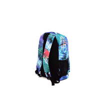 Load image into Gallery viewer, ARIAT Unisex Backpack Blue w/Palm Leaf Print One Size | 701340632196
