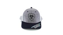 Load image into Gallery viewer, ARIAT Mens Snapback Grey Embroidery Navy | 701340669369
