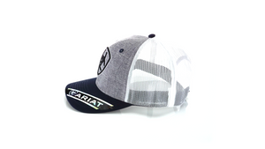 ARIAT Mens Snapback Grey Embroidery Navy | 701340669369