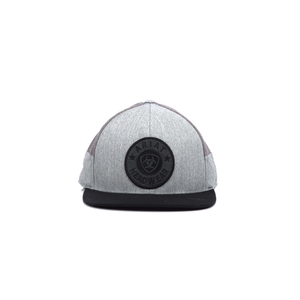 ARIAT Men's Adjustable Snapback Flex Fit 110 Round Logo Grey Hat) | 701340676664