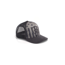 Load image into Gallery viewer, ARIAT Men&#39;s Grey USA Flag Snapback Embroidered USA Shield Logo Cap | 701340705128
