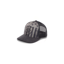 Load image into Gallery viewer, ARIAT Men&#39;s Grey USA Flag Snapback Embroidered USA Shield Logo Cap | 701340705128
