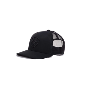 ARIAT Men's Black Shield Snapback Shield Logo Cap | 701340711495