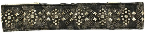 MF Western Studded Floral Headband Black Headband --|-- 9911