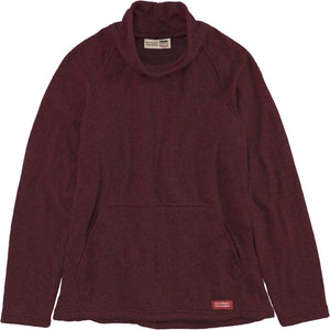 Stormy Kromer The Fireside Pullover - Wool Blend Casual Sweater with Turtleneck Collar Burgundy Heather --|-- 7497