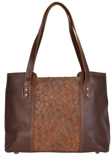 STS Ranchwear Basket Weave Large Tote Brown One Size --|-- 763