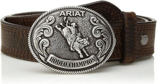 Ariat Boy's Rodeo Champion Belt (Little Kids/Big Kids) Brown 20