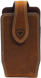Ariat Medium Solid Stiched Leather Cell Phone Case (Med Brown M) --|-- 1443